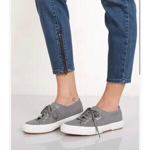 Supergas 2790 Acotw Grey Sage Womens Canvas Sneakers Sz 38